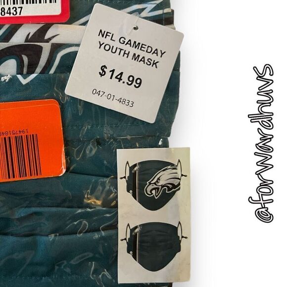 Philadelphia Eagles NFL Gameday Youth Mask Set New in Package - Picture 2 of 6